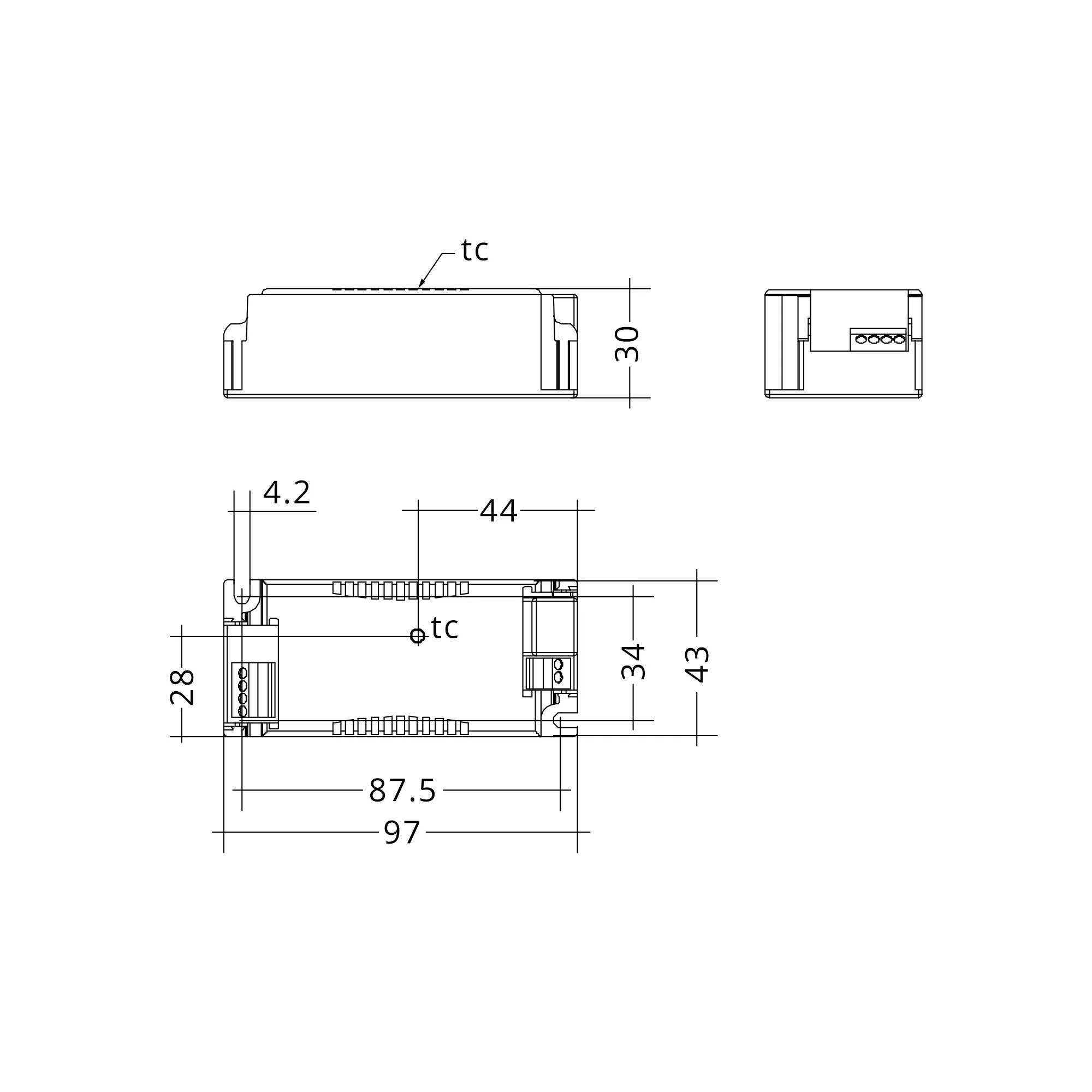 28W 300-700mA 42V o4a NFC Dimmable Constant Current LED Driver IP20 28004042  Tridonic LC